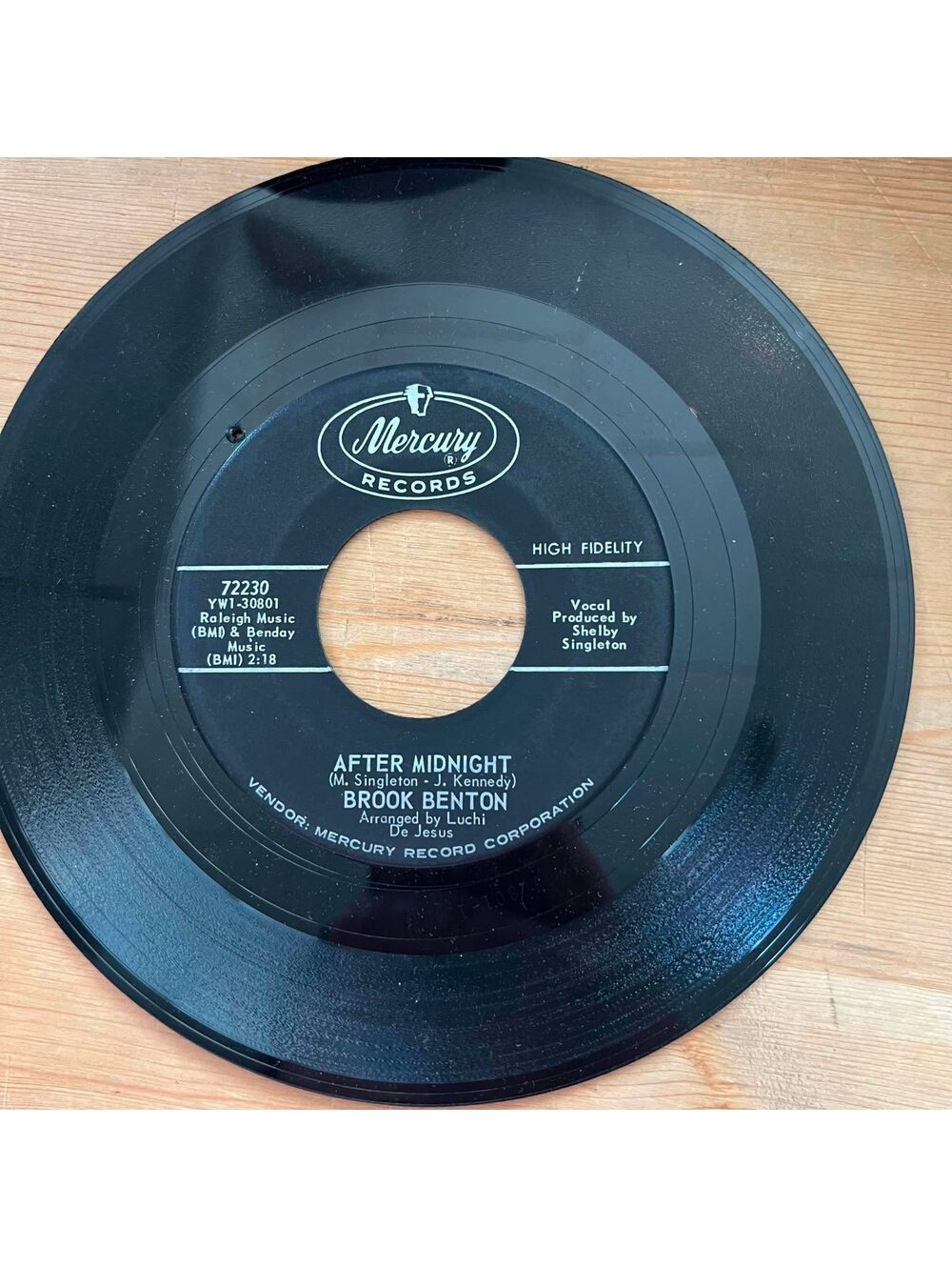 Brook Benton - After Midnight/Going Going Gone 45rpm VG+ R08